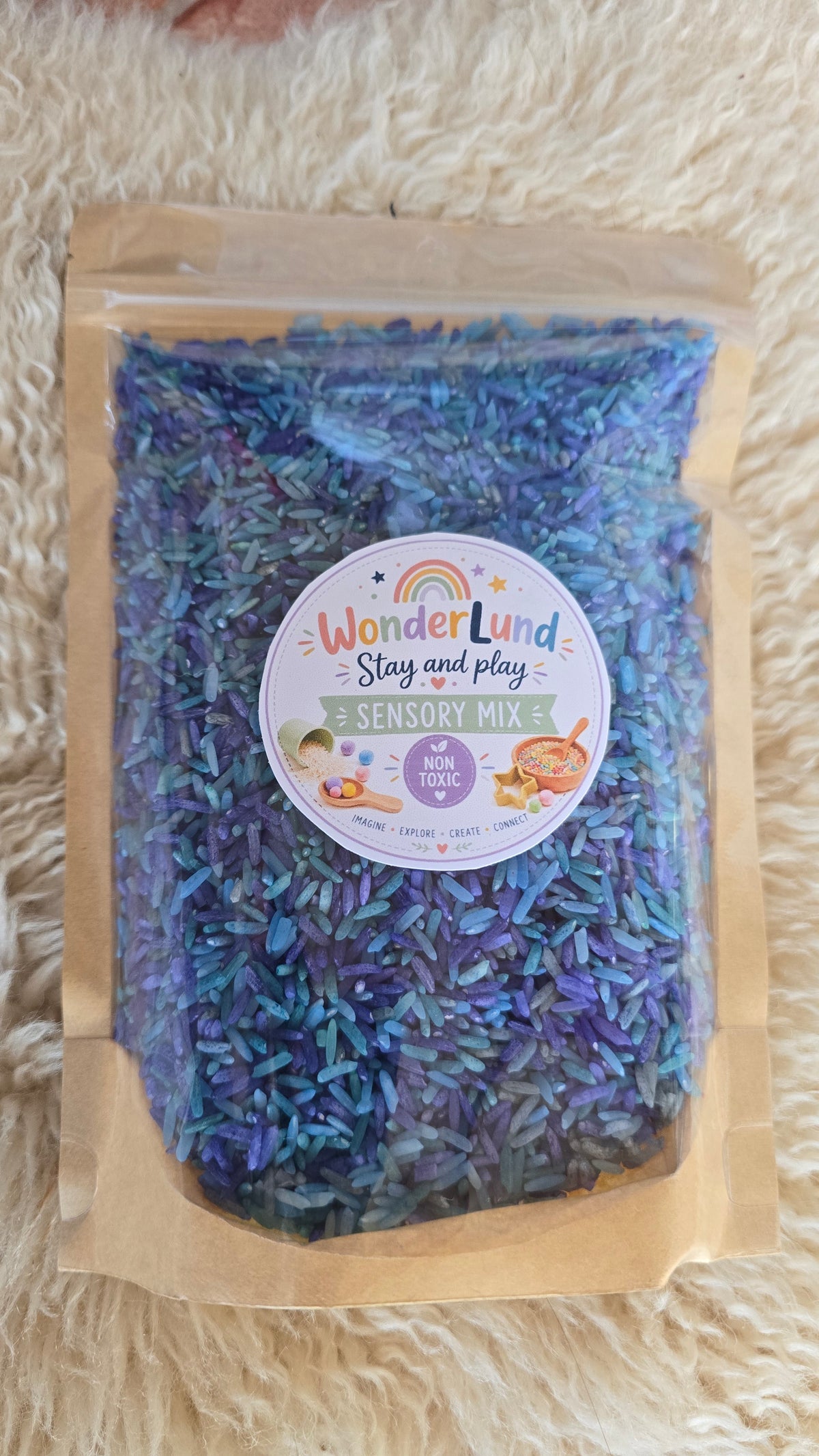 Sensory play base - Rice (Blues)