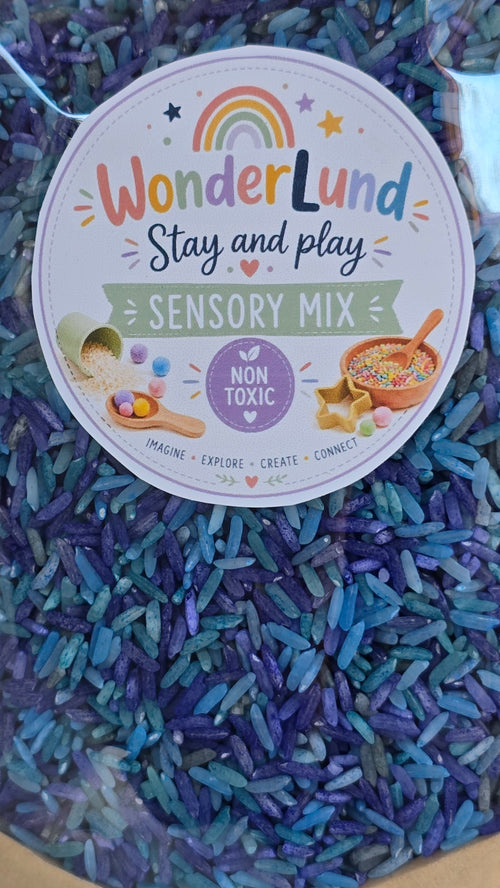 Sensory play base - Rice (Blues)